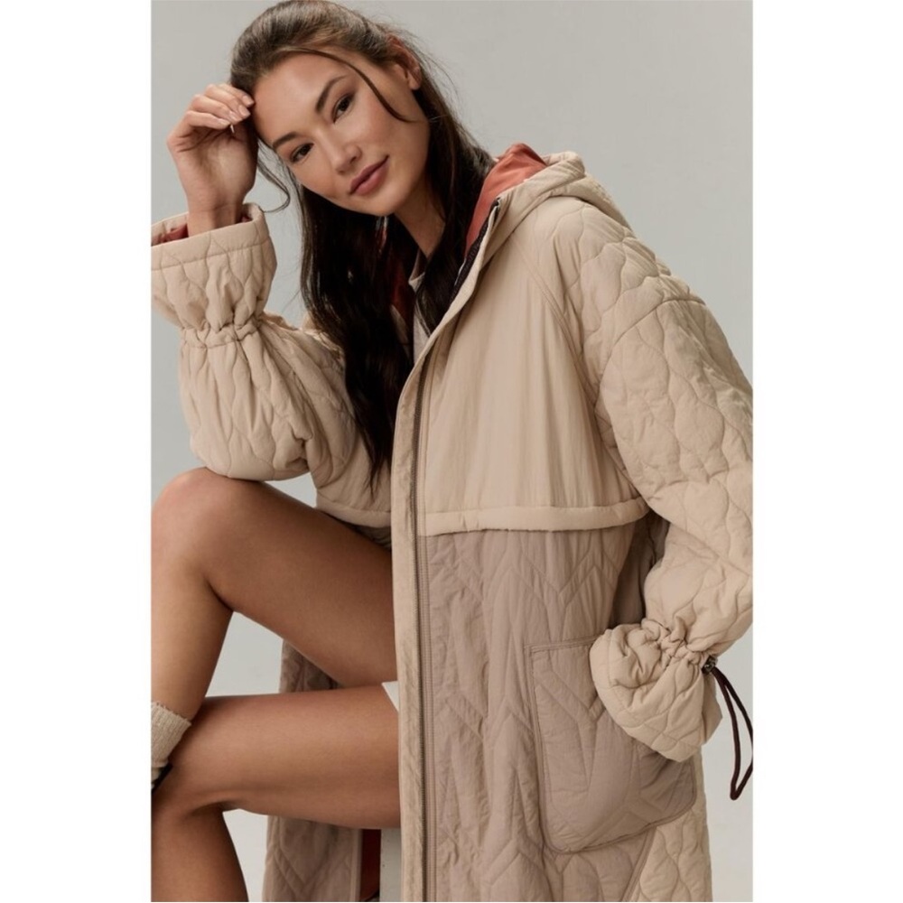 pilcro quilted mix liner coat | anthropolgie - Picture 3 of 7